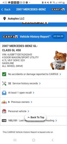 2007 Mercedes-Benz GL-Class GL 450