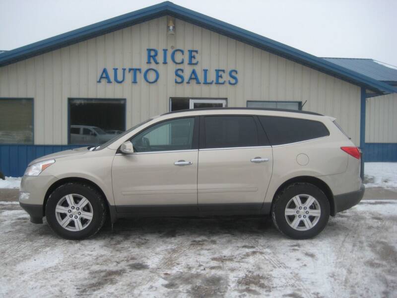 2012 Chevrolet Traverse for sale at Rice Auto Sales in Rice MN