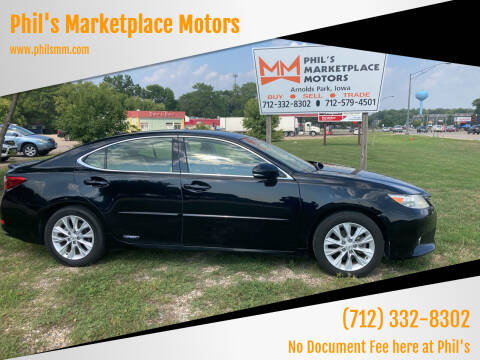 2013 Lexus ES 300h for sale at Phil's Marketplace Motors in Arnolds Park IA