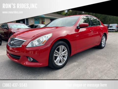 2012 Infiniti G37 Sedan for sale at RON'S RIDES,INC in Bunnell FL