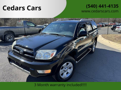 2004 Toyota 4Runner for sale at Cedars Cars in Chantilly VA