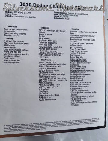 2010 Dodge Challenger SRT8