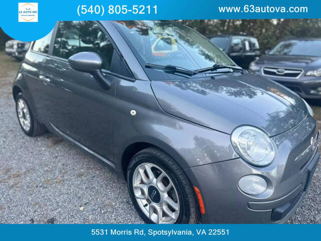 2012 FIAT 500 for sale at 63 Auto Inc in Spotsylvania, VA