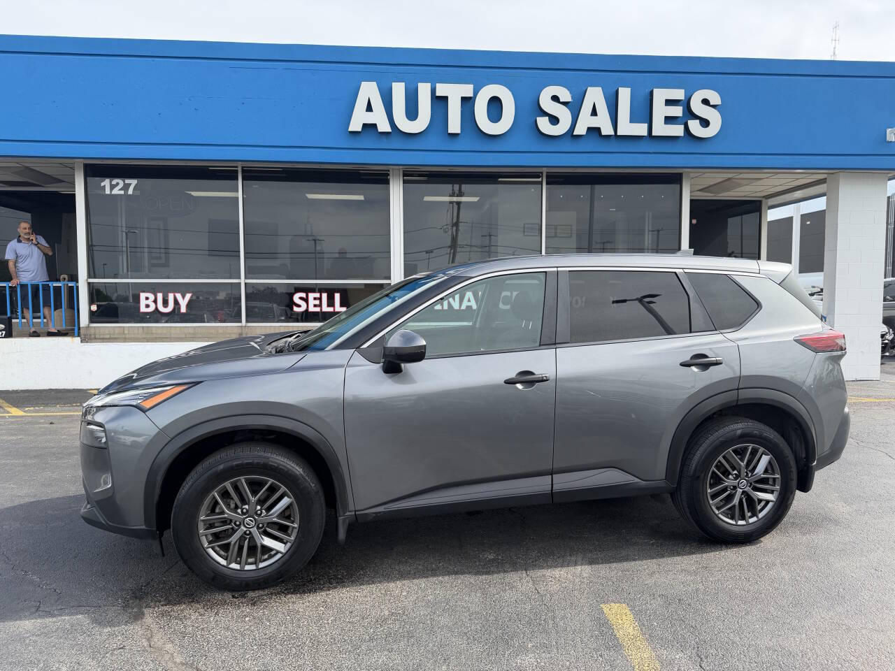 Gray 2021 Nissan Rogue S AWD S 4dr Crossover 2