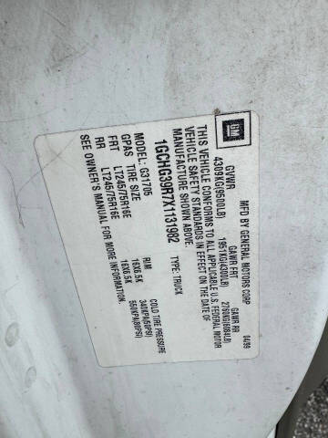 1999 Chevrolet Express G3500