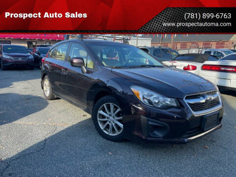 2013 Subaru Impreza for sale at Prospect Auto Sales in Waltham MA