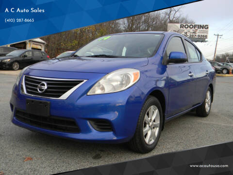 2014 Nissan Versa for sale at A C Auto Sales in Elkton MD