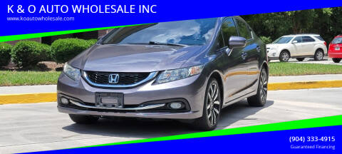 2015 Honda Civic for sale at K & O AUTO WHOLESALE INC in Jacksonville FL