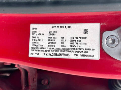 2022 Tesla Model 3