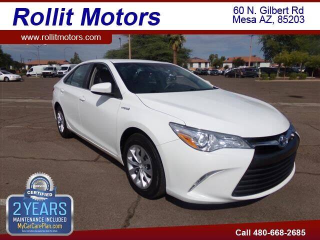 2016 Toyota Camry Hybrid for sale at Rollit Motors in Mesa AZ