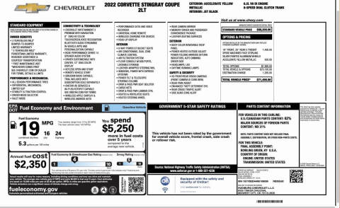 2022 Chevrolet Corvette Stingray