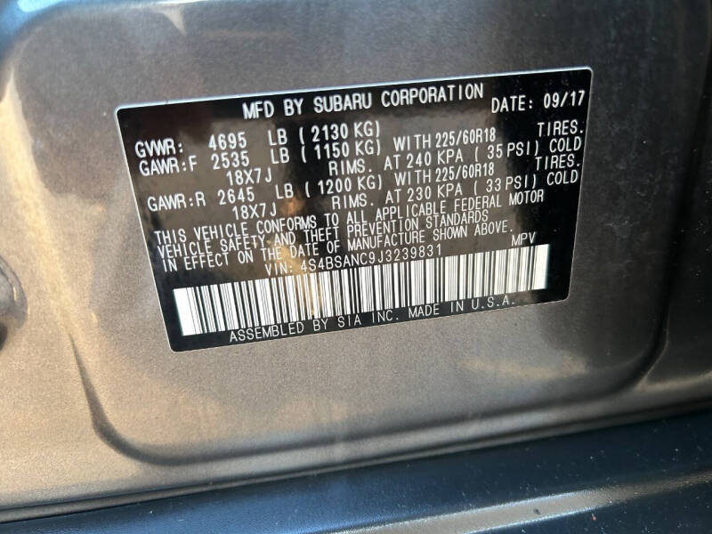 2018 Subaru Outback 2.5i Limited