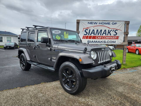 2016 Jeep Wrangler Unlimited for sale at Siamak's Car Company llc in Woodburn OR