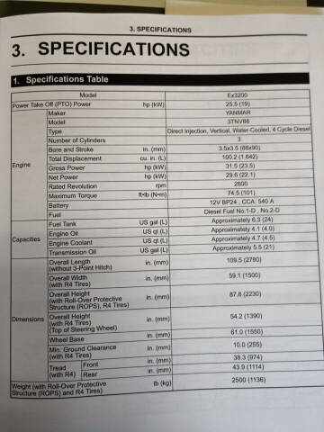 2012 Yanmar Cub Cadet Ex 3200