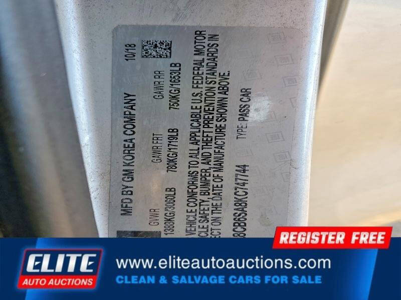 Silver 2019 Chevrolet Spark LS CVT LS CVT 4dr Hatchback 24