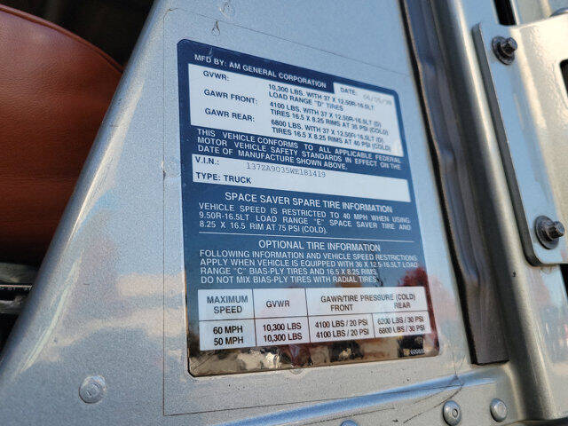 1998 AM General Hummer Open Top