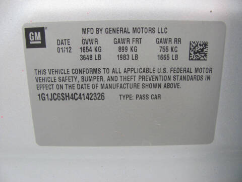 2012 Chevrolet Sonic LT