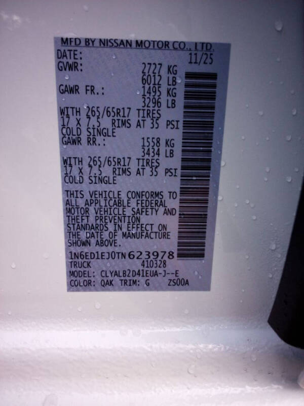 2026 Nissan Frontier SV