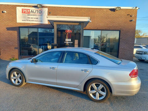 2013 Volkswagen Passat for sale at 757 Auto Brokers in Norfolk VA