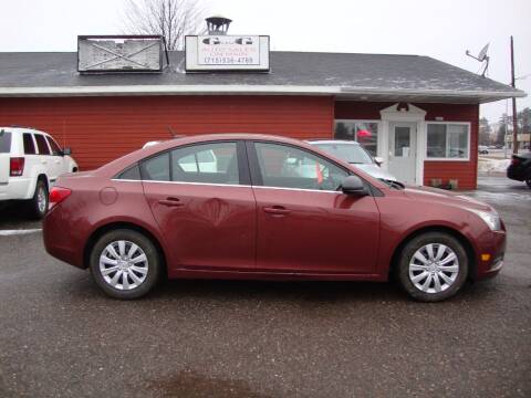 2012 Chevrolet Cruze for sale at G and G AUTO SALES in Merrill WI