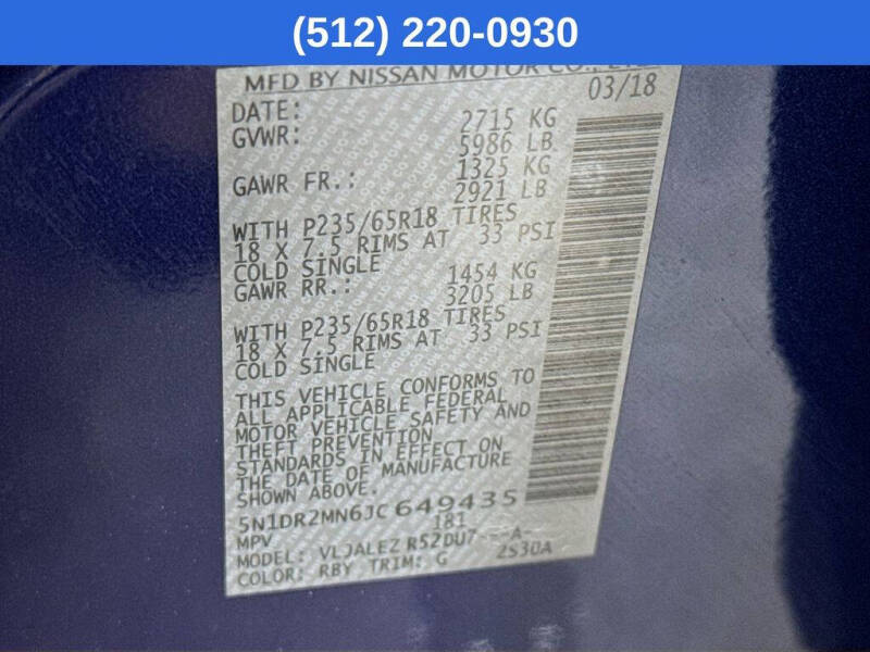 2018 Nissan Pathfinder SV