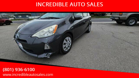 2012 Toyota Prius c for sale at INCREDIBLE AUTO SALES in Bountiful UT