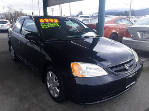 2002 Honda Civic for sale at Low Auto Sales in Sedro Woolley WA