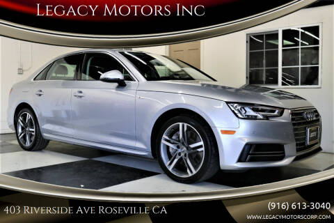 2018 Audi A4 for sale at Legacy Motors Inc in Roseville CA