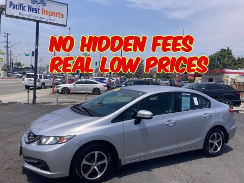 2015 Honda Civic for sale at Pacific West Imports in Los Angeles CA