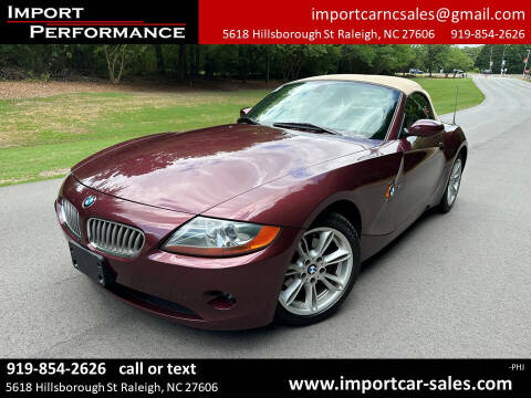 2004 BMW Z4 for sale at Import Performance Sales in Raleigh NC