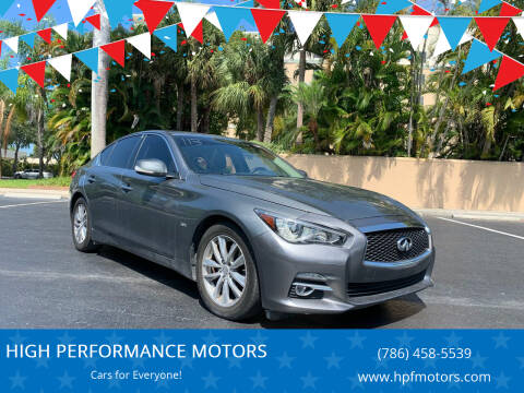 2017 Infiniti Q50 for sale at HIGH PERFORMANCE MOTORS in Hollywood FL