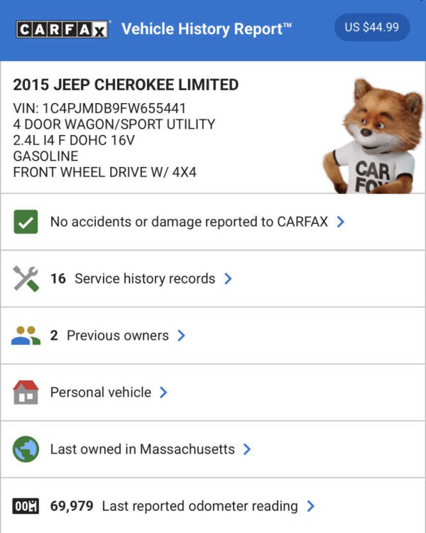 2015 Jeep Cherokee Limited