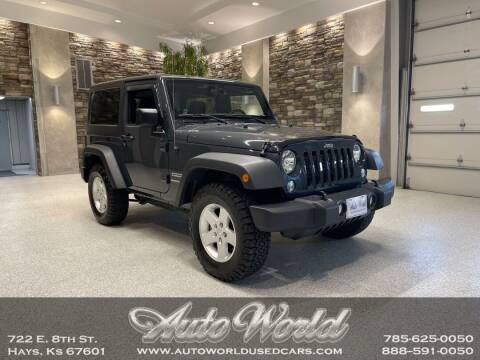 2018 Jeep Wrangler JK for sale at Auto World Used Cars in Hays KS