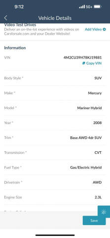 2008 Mercury Mariner Hybrid for sale at Auto Town in Tulsa OK