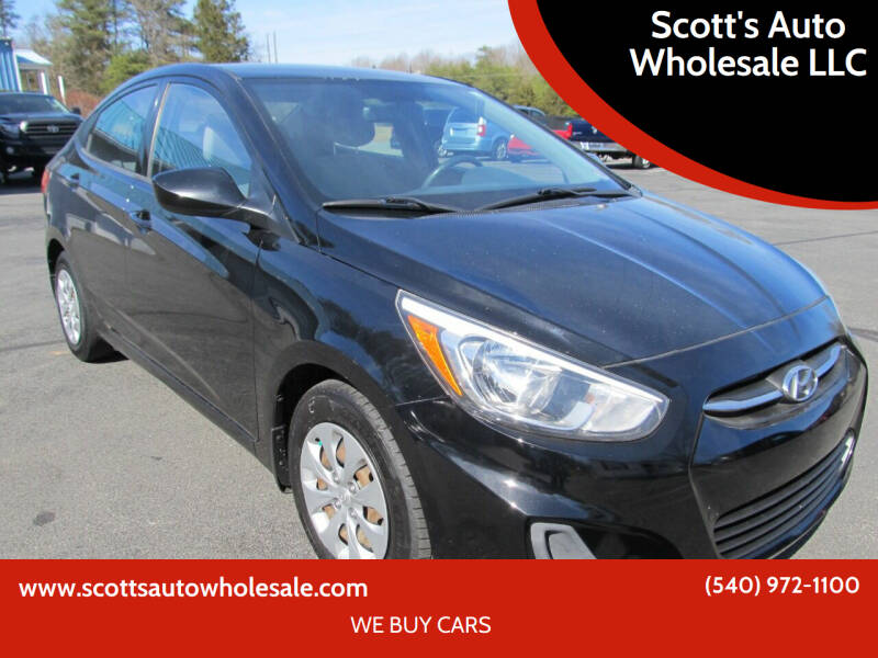 2015 Hyundai Accent for sale at Scott's Auto Wholesale LLC in Locust Grove VA
