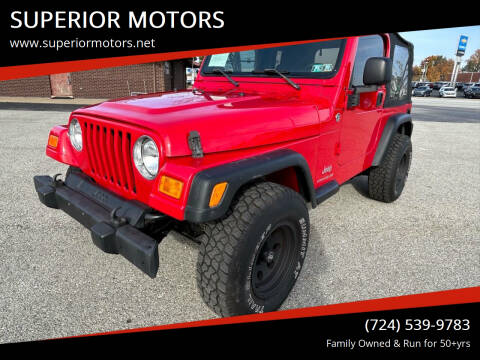 2006 Jeep Wrangler for sale at SUPERIOR MOTORS in Latrobe PA