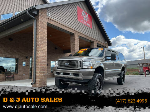 2003 Ford Excursion for sale at D & J AUTO SALES in Joplin MO