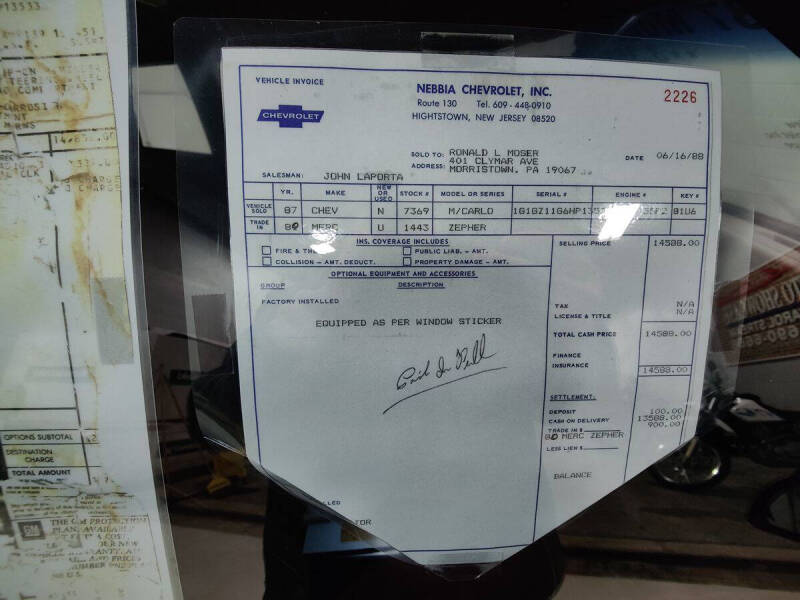 1987 Chevrolet Monte Carlo SS Aero