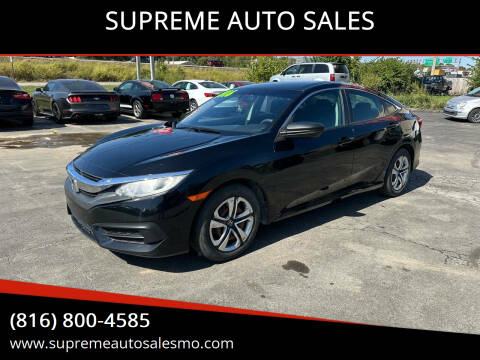 2016 Honda Civic for sale at SUPREME AUTO SALES in Grandview MO