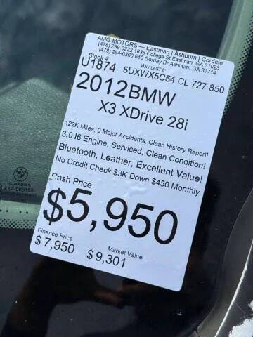 2012 BMW X3 xDrive28i