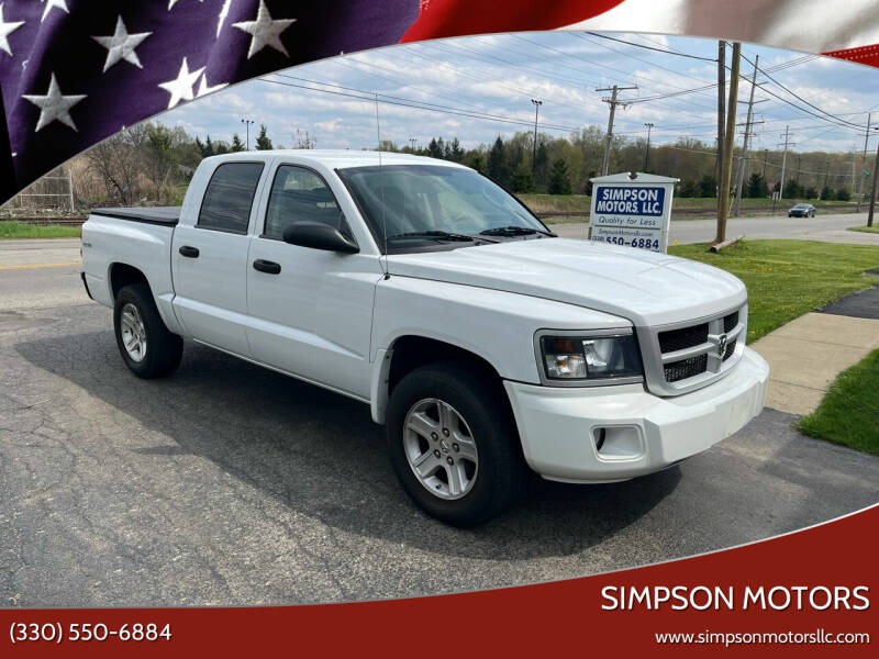 2010 Dodge Dakota for sale at SIMPSON MOTORS in Youngstown OH