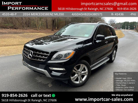 2014 Mercedes-Benz M-Class for sale at Import Performance Sales in Raleigh NC