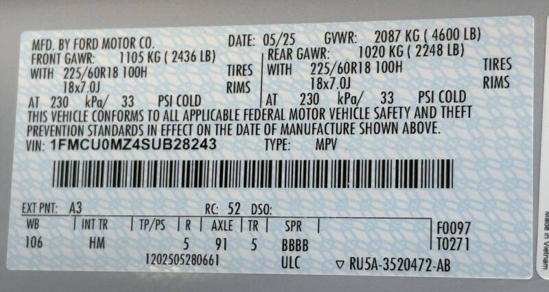 2025 Ford Escape Hybrid ST-Line