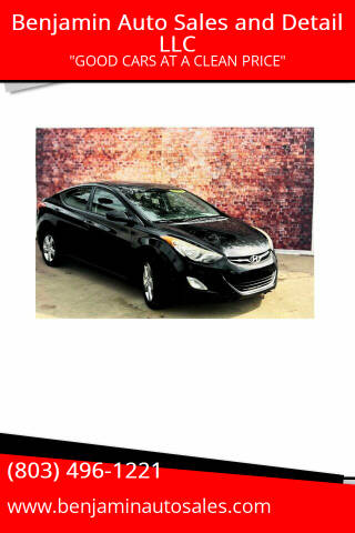 2012 Hyundai Elantra for sale at Benjamin Auto Sales and Detail LLC in Holly Hill SC