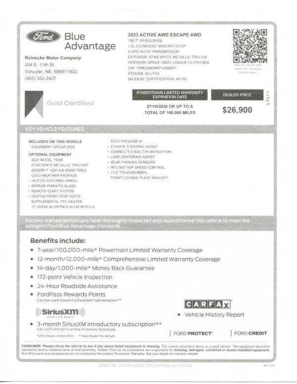 2023 Ford Escape Active