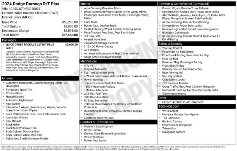 2024 Dodge Durango R/T Plus