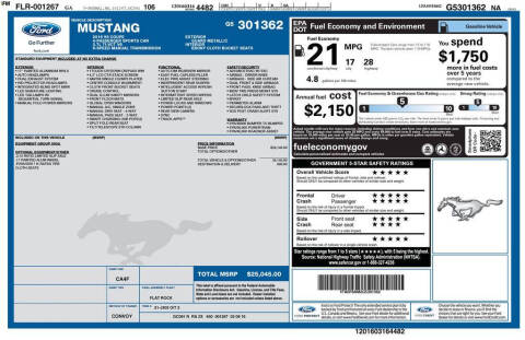 2016 Ford Mustang V6