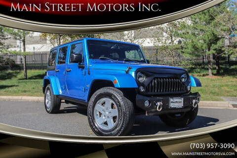 2014 Jeep Wrangler Unlimited for sale at Main Street Motors Inc. in Chantilly VA