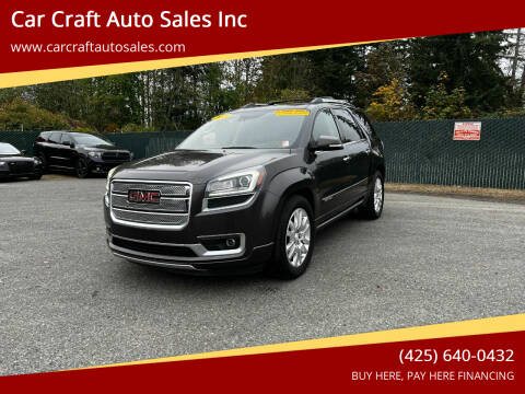 2015 GMC Acadia for sale at Car Craft Auto Sales Inc in Lynnwood WA