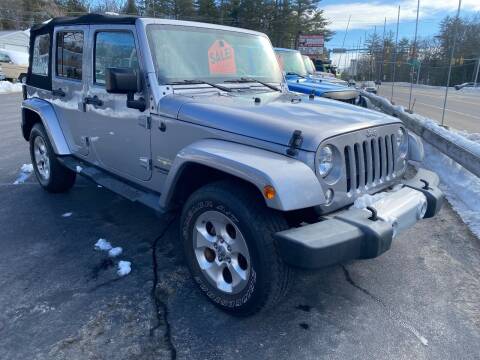 2015 Jeep Wrangler Unlimited for sale at Route 4 Motors INC in Epsom NH